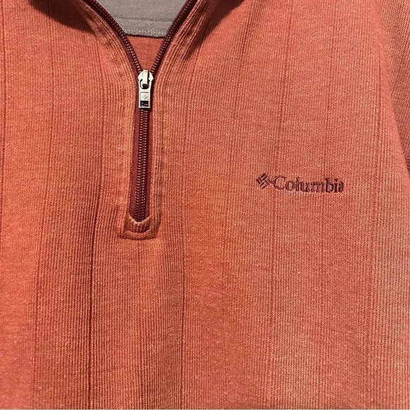 Columbia Men’s 1/4 zip sweater orange size L - Picture 2 of 6